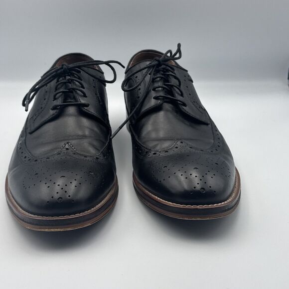 Johnston & Murphy Men's 20-2231 Conard E16 Black Wing Tip Oxford‎ Size 12 M - Picture 4 of 14